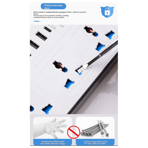 Universal Grenuttag Multiuttag EU-kontakt Vit 1