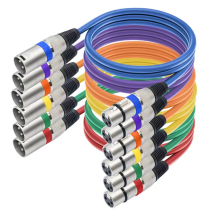 6 szt. 1M kabel XLR do oświetlenia scenicznego 3Pin XLR męski na żeński