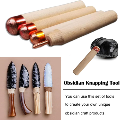 Knapping Tools Kit Obsidian Crafting Tool 2
