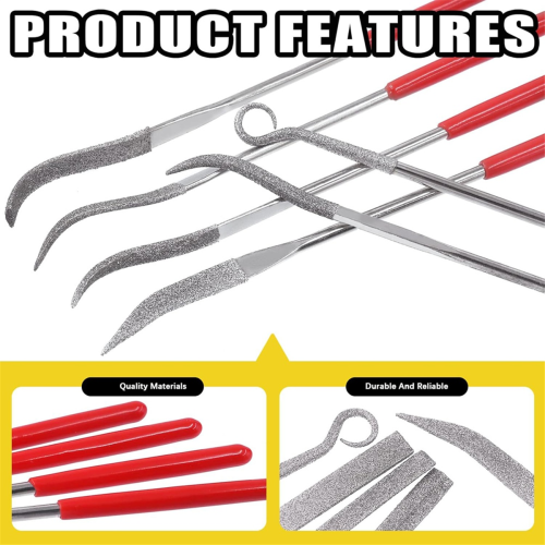11-Piece Mini Diamond File Combination Set, for Woodworking 1