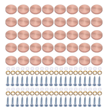 Parafusos de vidro, tampas de parafusos de aço inoxidável para decoração de casa, ouro rosa