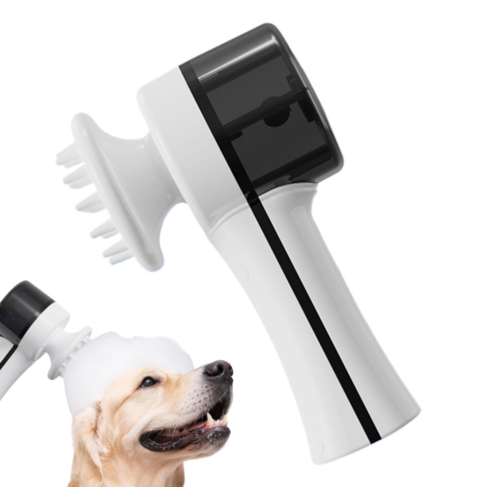 Dog Soap Brush - Rechargeable Shampoo Foamer for Dogs, Massage Washable Comb for Shower and Bathtub Pet Bathing