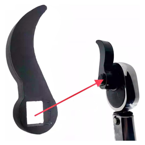 Adapter voor koevoetsleutel 1/2 inch koevoetadapter 1