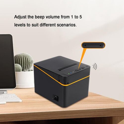Thermal Receipt Printer 3 1/8 Inch 80mm Direct Thermal Printer with USB Connection Automatic Paper Cutter for Kitchen Use 1
