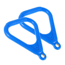 Gymnastic Rings and Climbing Bar Set for Indoor Outdoor Fitness, Blue Multifunctional Strength Training Equipment