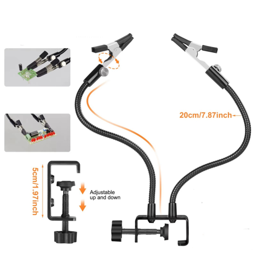 Metal Welding Holder, 2PCS Flexible Arms Soldering Third Helping-Hand 1