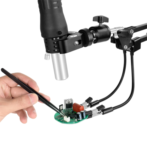 Metal Welding Holder, 2PCS Flexible Arms Soldering Third Helping-Hand 2