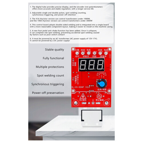 100A 220V Spot Welding Machine Control Board Welder Controller Board 2