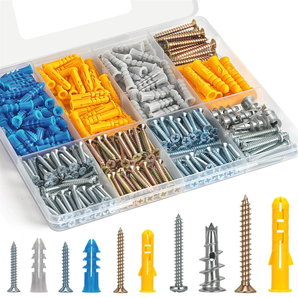 Drywall Anchor And Screw Combo Set, Zinc Drywall Anchor 4713648015256