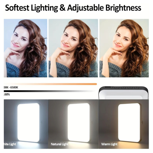 Genopladeligt magnetisk LED selfielys, til / bærbar / pc, makeup 2