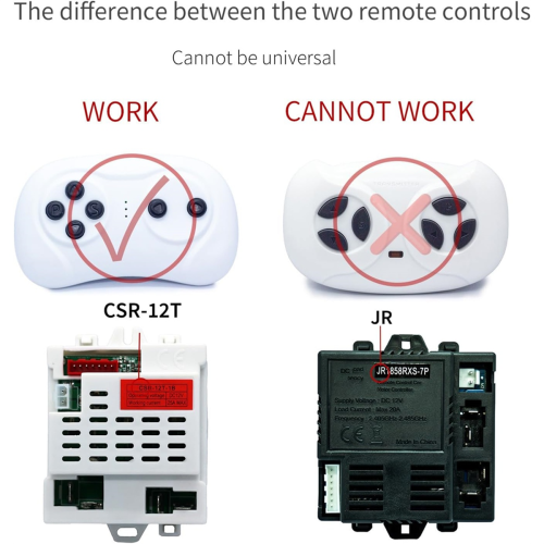 12V Ride on Car Remote Control 2.4GHz Bluetooth Controller for Toys 2