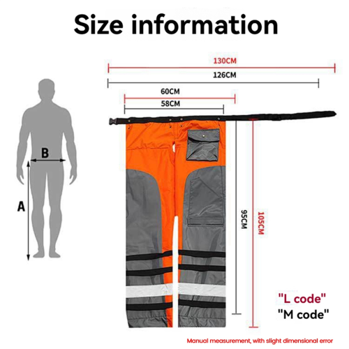 Protection Chainsaw Pants for Cutting/Logging Tasks Versatile Use, L 1