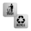 Indoor Trash and Recycle Combo for Garbage Can Logo Symbol 1