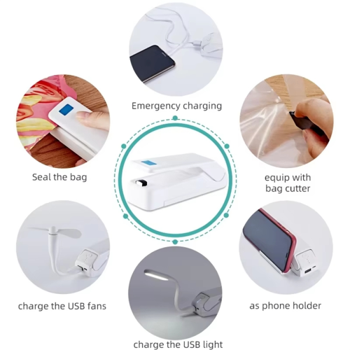 Mini Portable Sealing Machine,Multi-Function Plastic Bag Sealer 1