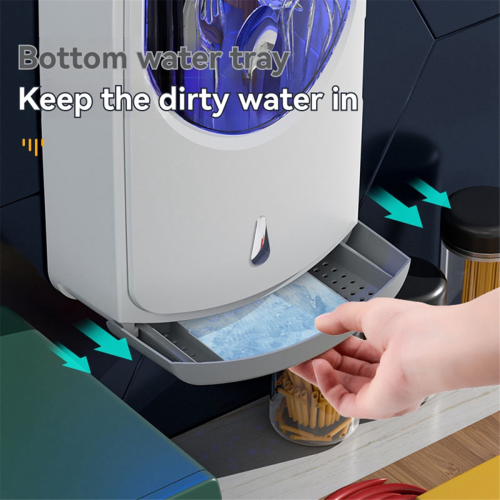 Επιτοίχιο κουτάλι, κουτί chopstick, αποστειρωτής, γκρι 1