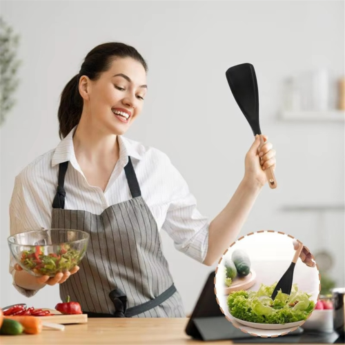 Kitchen Spatula Mixing Spatula Spoon Food Grade Silicone Tool 2