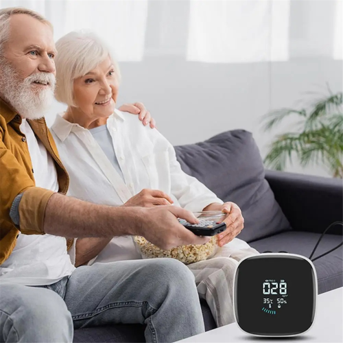 PM2.5 Detektor Lille LED Display med Rem Luftkvalitetsmåler 1