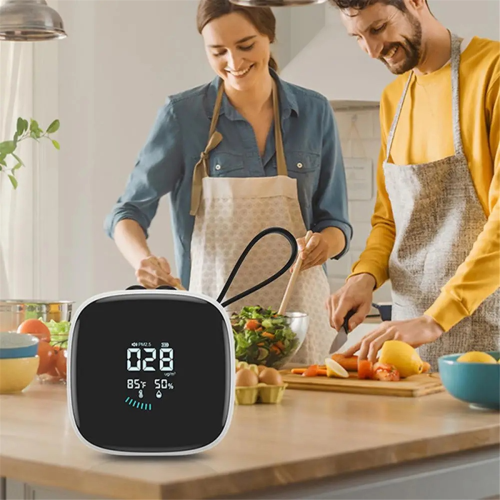 PM2.5 Detektor Lille LED Display med Rem Luftkvalitetsmåler 2