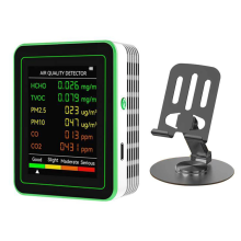 WiFi 6-in-1 Indoor Luchtkwaliteitsmonitor HCHO TVOC CO 2 CO PM10 Wit