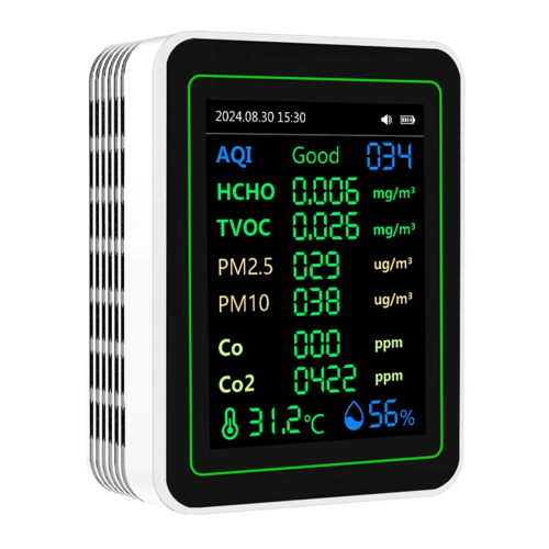 12v1 tester kvality ovzduší, teplota/vlhkost s držákem, bílý 1