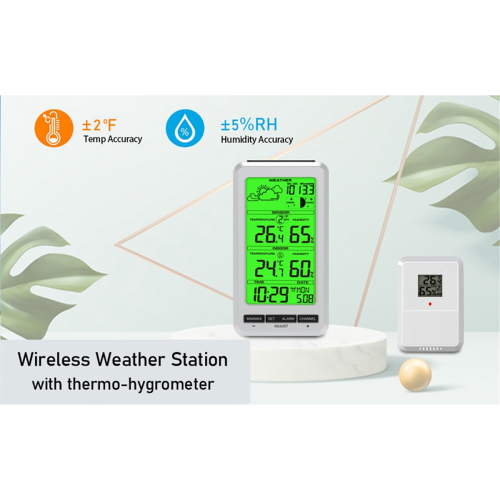 Weerstation Thermometer Digitale Temperatuur Vochtigheidsmonitor 2
