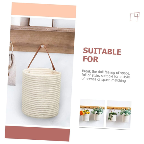 2pcs Wall Mounted Baskets Wicker Storage Baskets 2