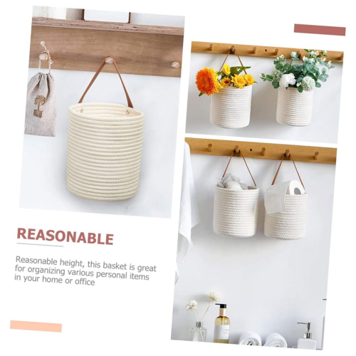 2pcs Wall Mounted Baskets Wicker Storage Baskets 1