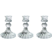 Bougeoirs Bougeoirs rétro en verre transparent A