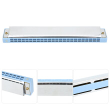KS-24C Diatonische Mundharmonika C-Tonart 24-Loch Edelstahlabdeckung Blau