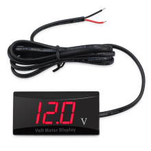 Voltmetro per batteria da 12 V, display digitale, voltmetro a LED con luce rossa