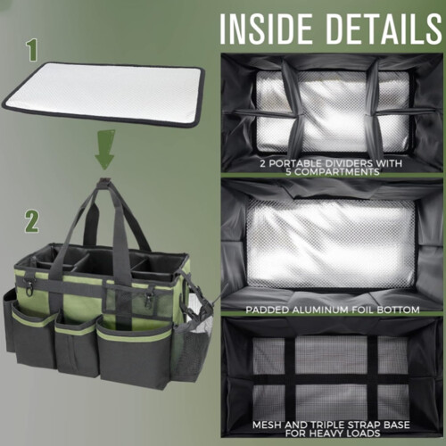 Cleaning Tools Organizer with Handle Shoulder Straps for Housekeepers 1