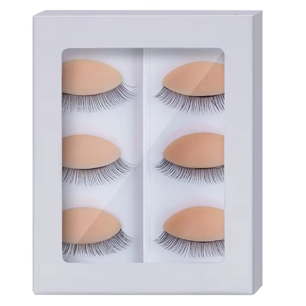 Replacement Eyelids for Eyelash Mannequin Head, Removable Eyelid B