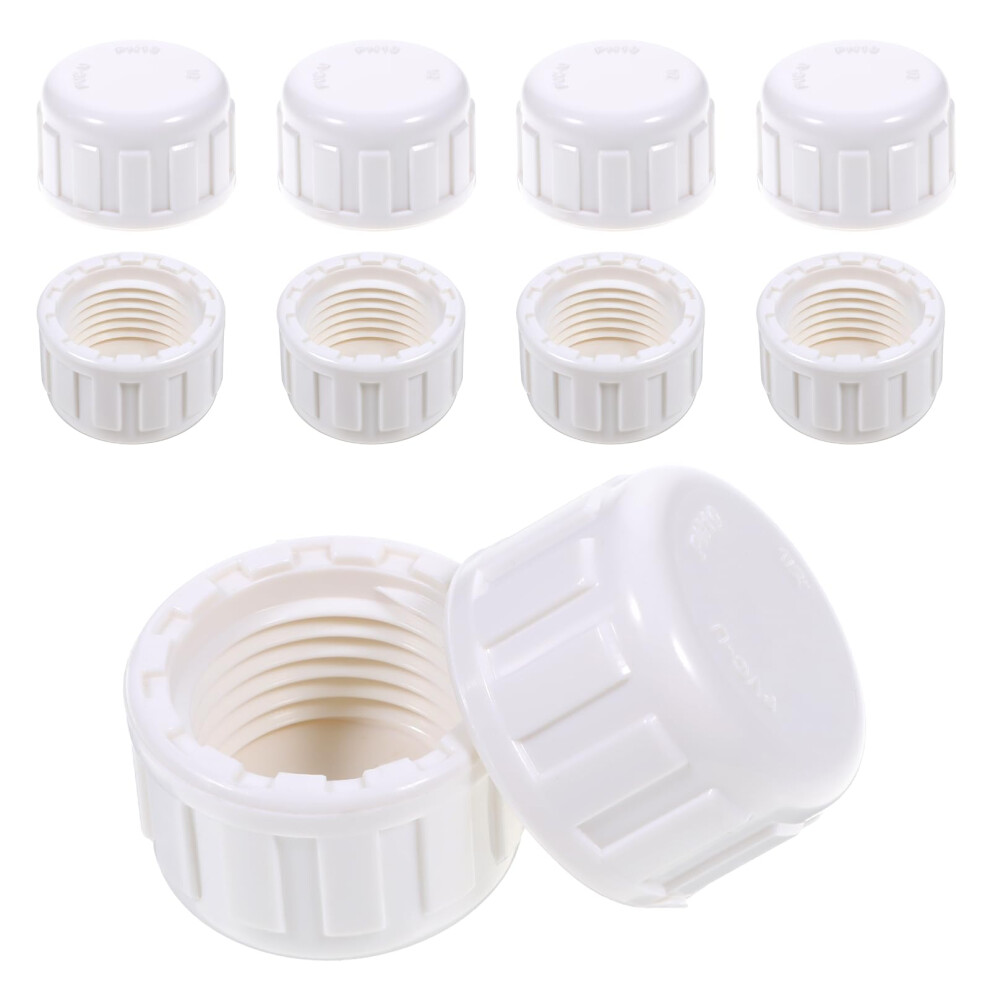 1/2 Inch Pvc End Female Thread Cap, 10 Pcs Garden Sprinkler Hose Caps For Thread Repair And Modifications, Durable And Reliable 6447073412462