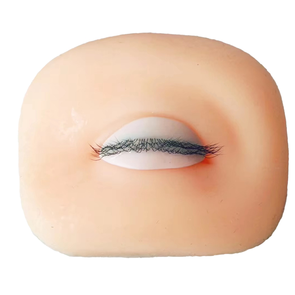 New 3D Eyelash Mannequin Eyes for Eyelash Practice, Flat Doll Head