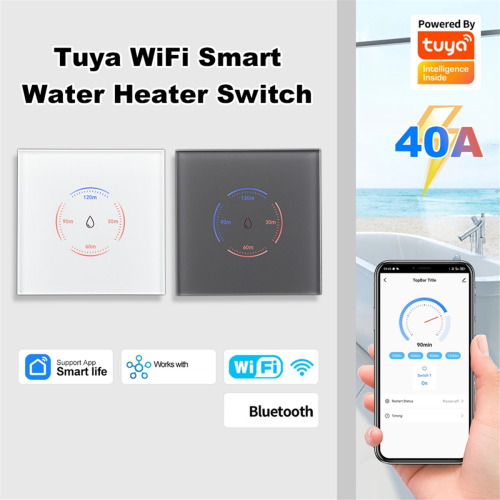 Tuya EU WiFi Έξυπνος Διακόπτης Λέβητα Θερμοσίφωνα 40A 8000W A 1
