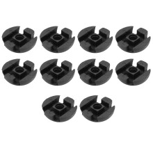 10 Stück schwarze Kunststoff-Decksführungen für Kanus und Kajaks