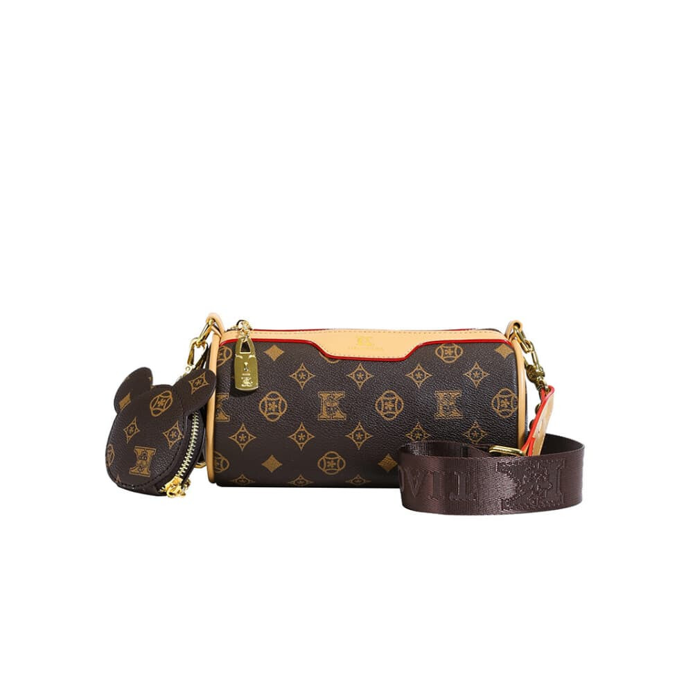 Cylindrical Retro Shoulder Crossbody Bag