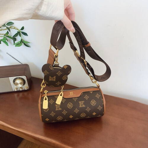 Cylindrical retro shoulder crossbody bag 2
