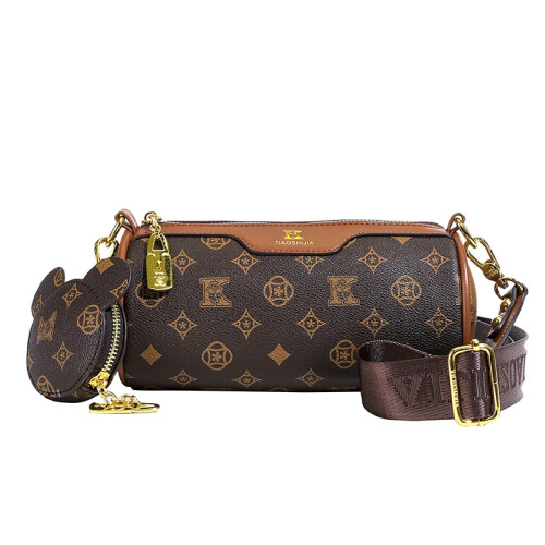 Cylindrical retro shoulder crossbody bag