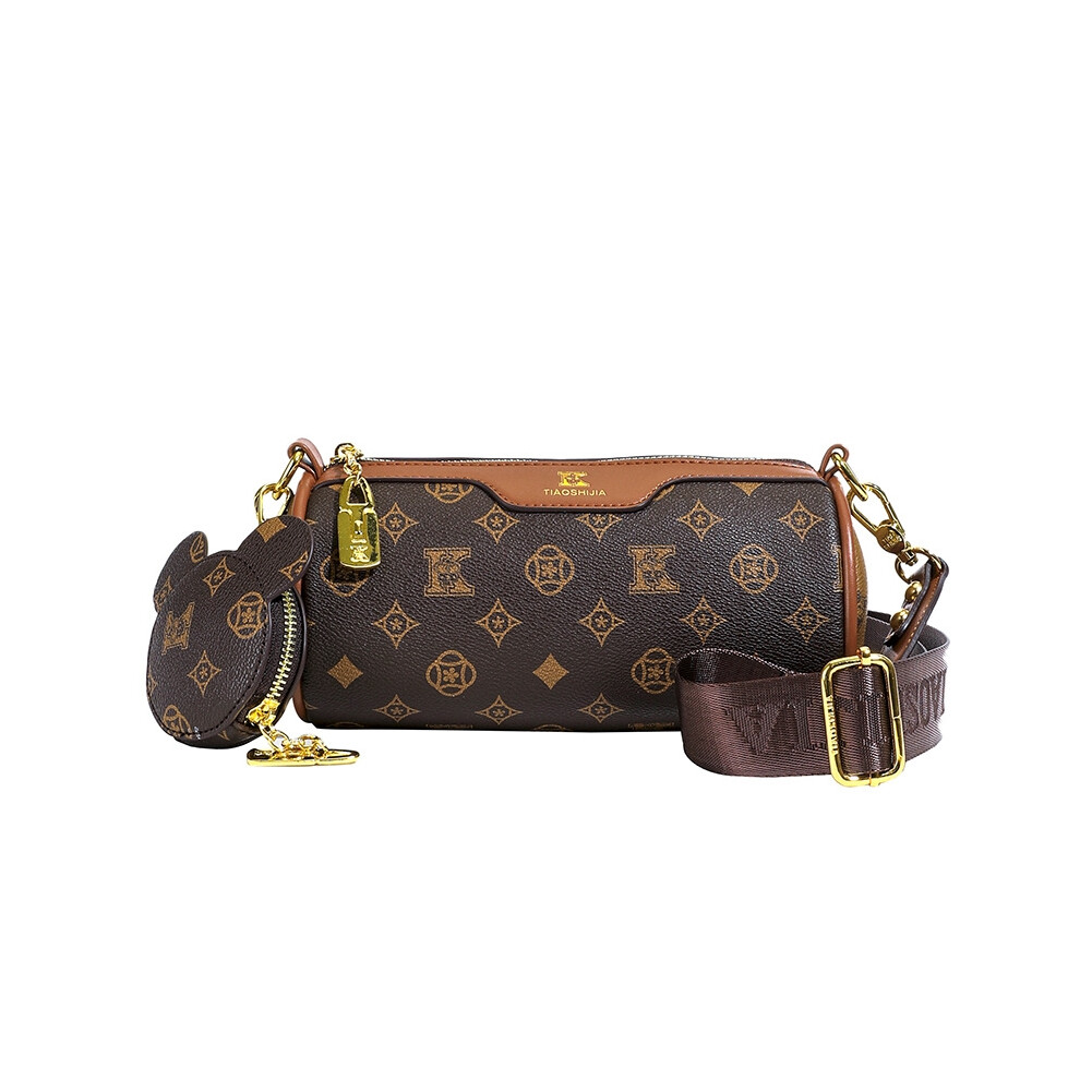 Cylindrical Retro Shoulder Crossbody Bag