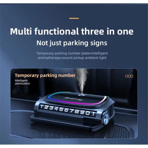 Solar Car Aromatherapy Ornaments Temporary Parking Number Plate 1