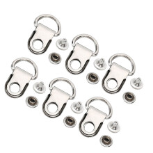 100 Stück Messing-Schuhhaken D-Ring Ösen Schnalle für Leder DIY 9x14mm