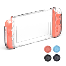 Carcasă rigidă transparentă din PC pentru Switch 2, cu capac cu 4 bascule