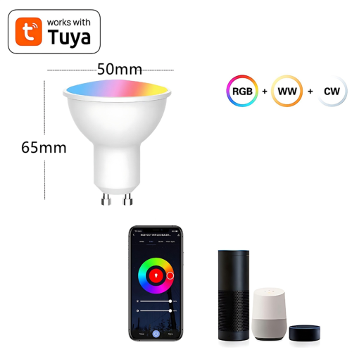 Tuya WiFi GU10 Smart LED Light Bulb Dimmable 6W 220V 2PCS 1