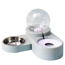Pet Cat Bowl Water Dispenser Dog Food Container 1.8L Blue
