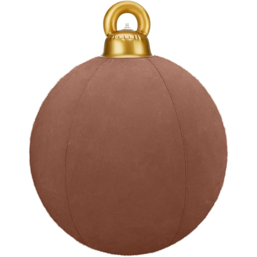 (A) Christmas Decorations Sale Clearance Giant 17.8 Inch Flocked Velvet Christmas Balls Inflatable Holiday Inflatables Outdoor Decorations