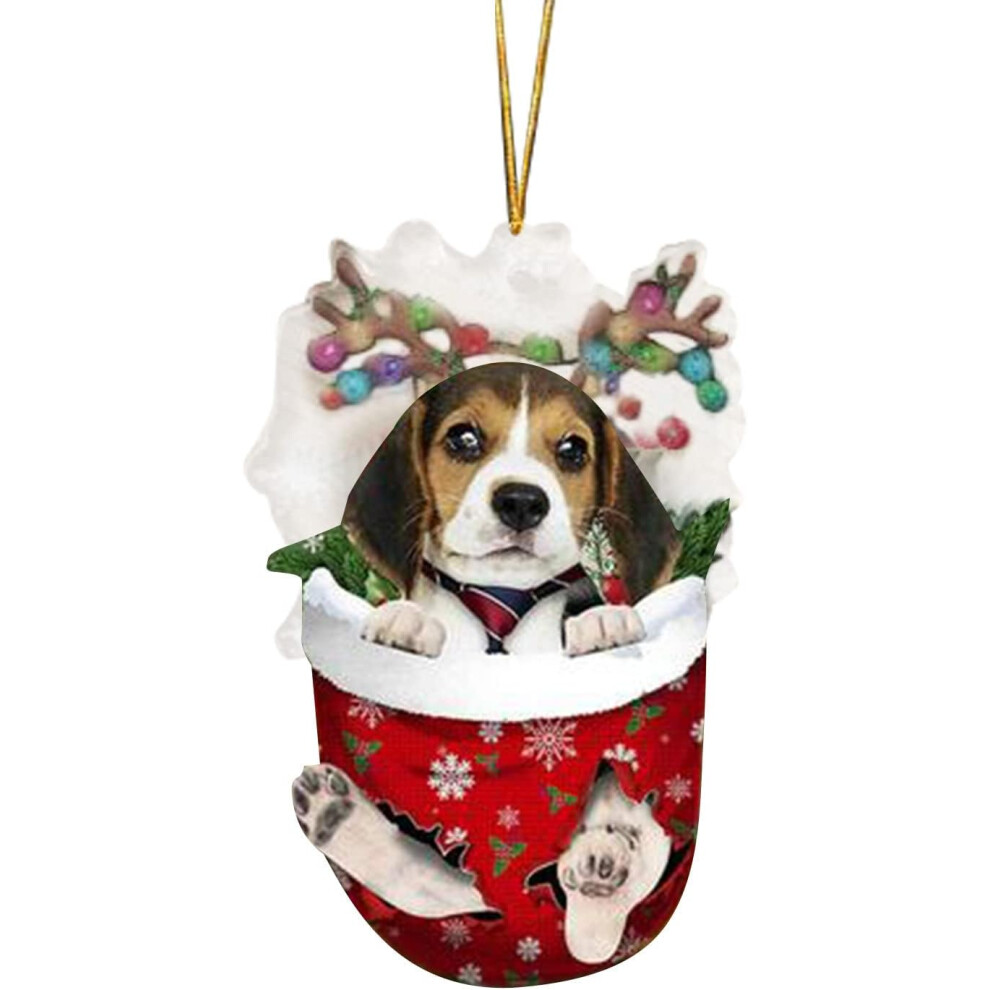 (V) Christmas Ornaments Xmas Decorations Funny Christmas Tree Decorations Suitable Dogs - Gifts Dog Lovers - Christmas Decorations - Lovely Stockings
