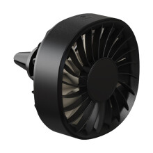 USB Car Fan with Colorful LED Lights, 360 Rotatable Portable Clip-On Cooler, Quiet Vent Booster for Cars, Trucks, SUVs, Black