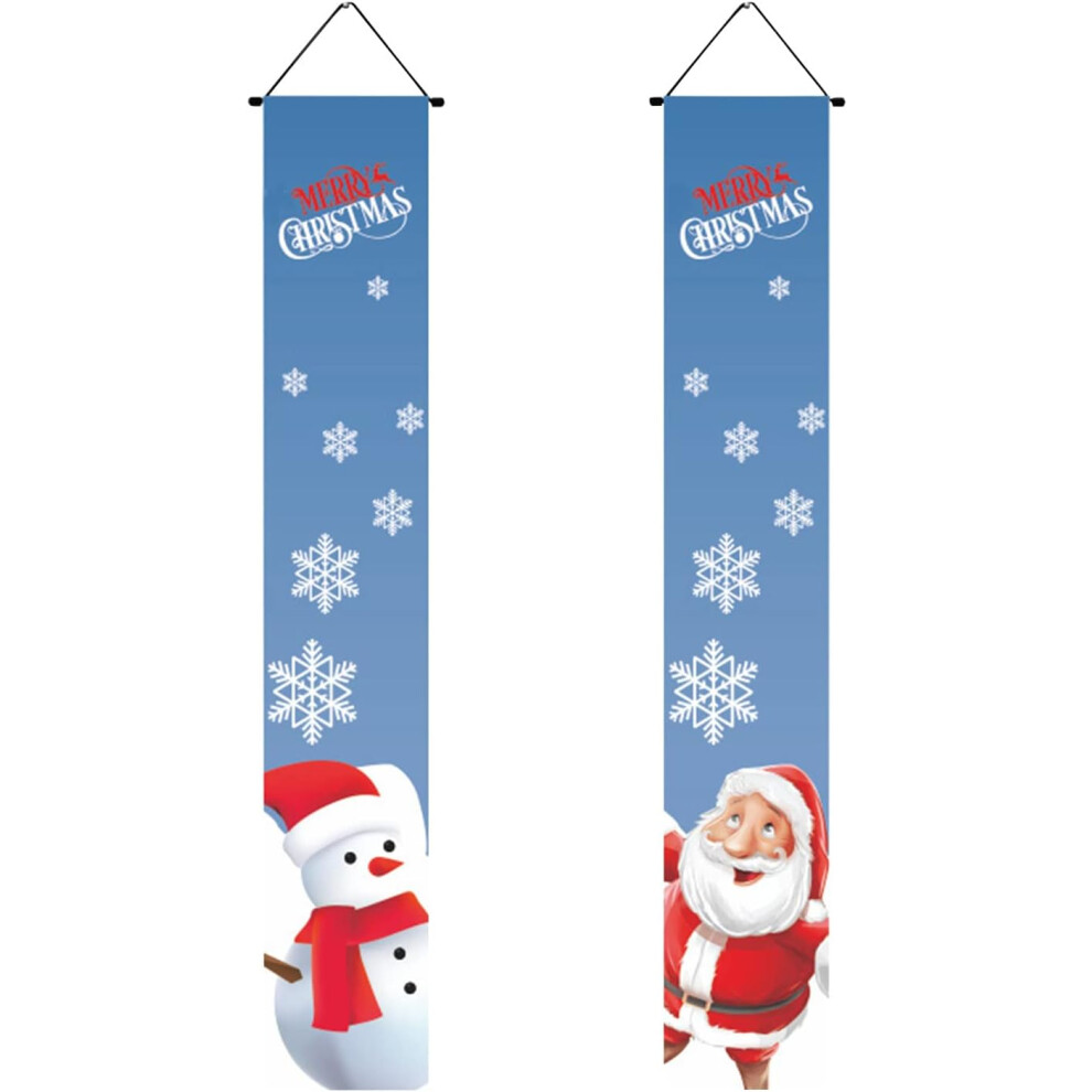 (N) Christmas Ornament Holiday Decorations Merry Christmas Banner Outdoor Indoor Christmas Decorations Welcome Hanging Couplet Christmas Ornament for