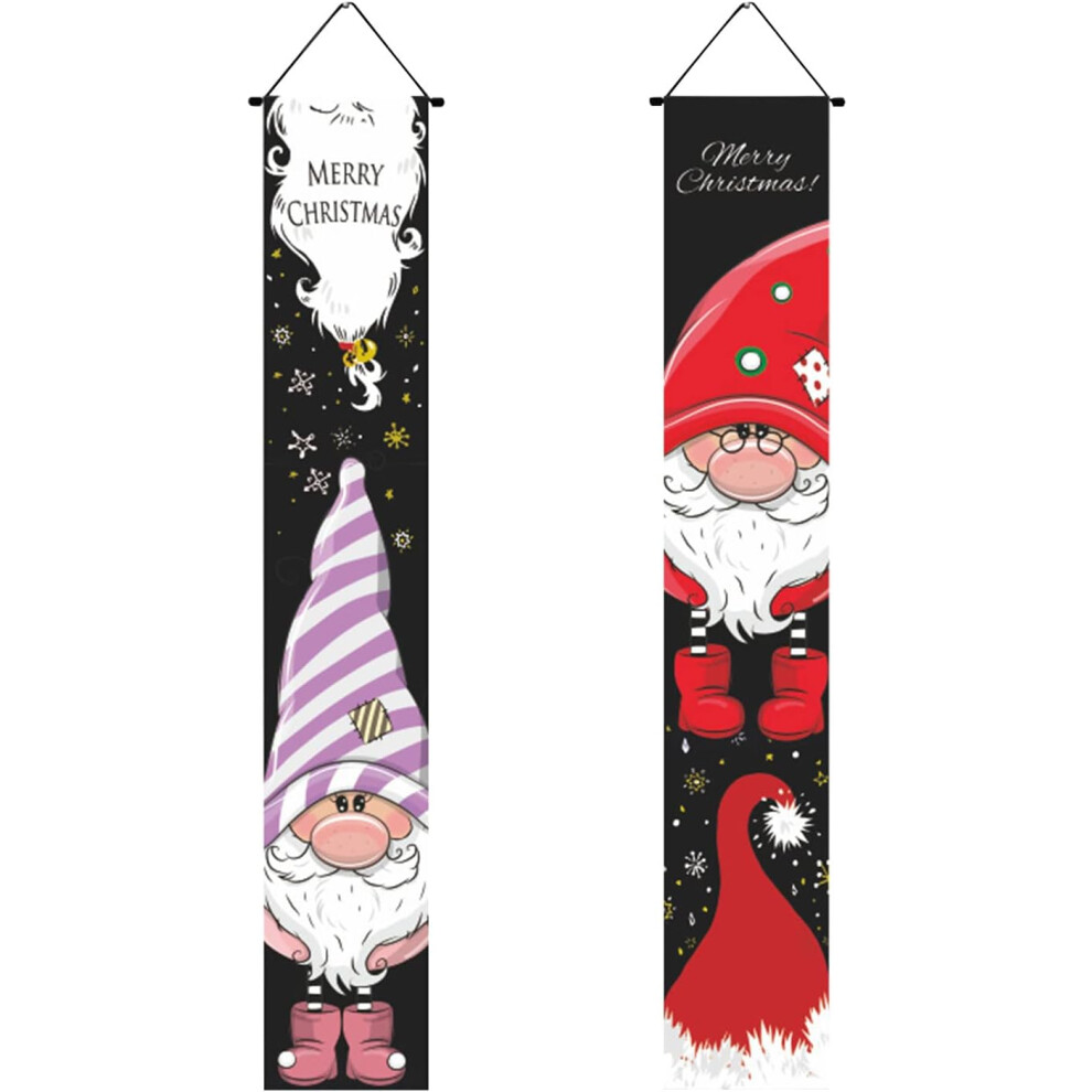 (H) Christmas Ornament Holiday Decorations Merry Christmas Banner Outdoor Indoor Christmas Decorations Welcome Hanging Couplet Christmas Ornament for